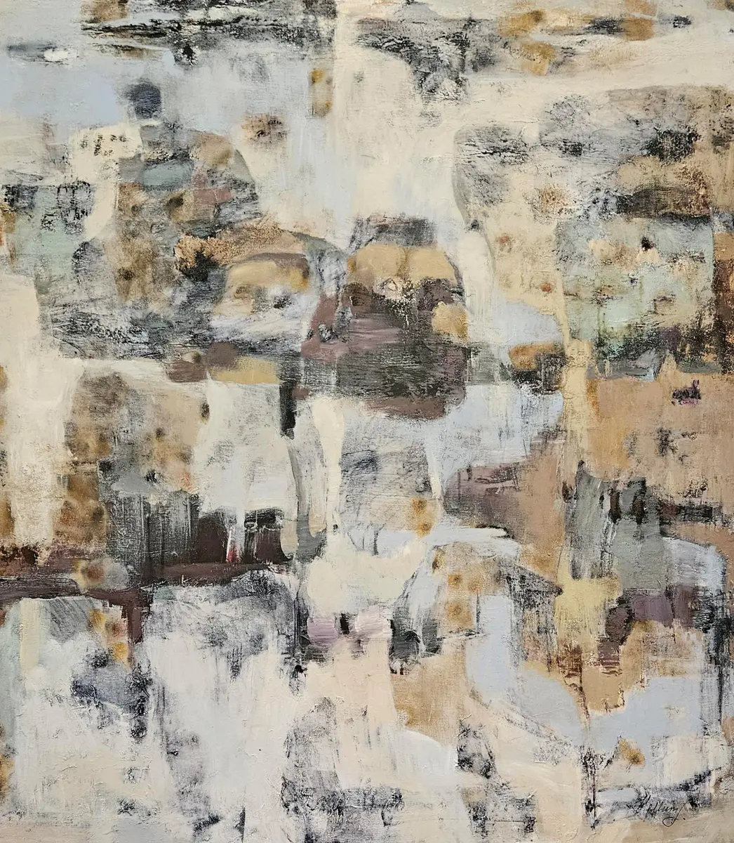 A Memory of What Comes Nex - Akryl - Abstract - 155×155 cm av Tatiana Hellum