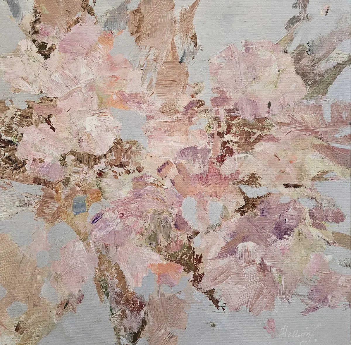 Pale Bloom - Akryl - Abstract - 50×50 cm av Tatiana Hellum