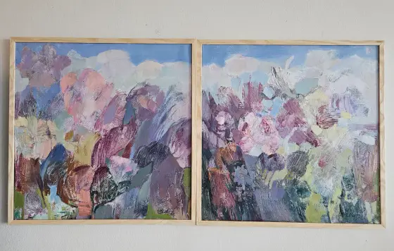 Boundless Spring. Dyptich /Framed thumbnail 5