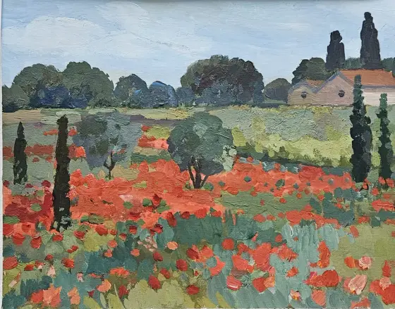 Poppies of Languedoc/Framed thumbnail 1